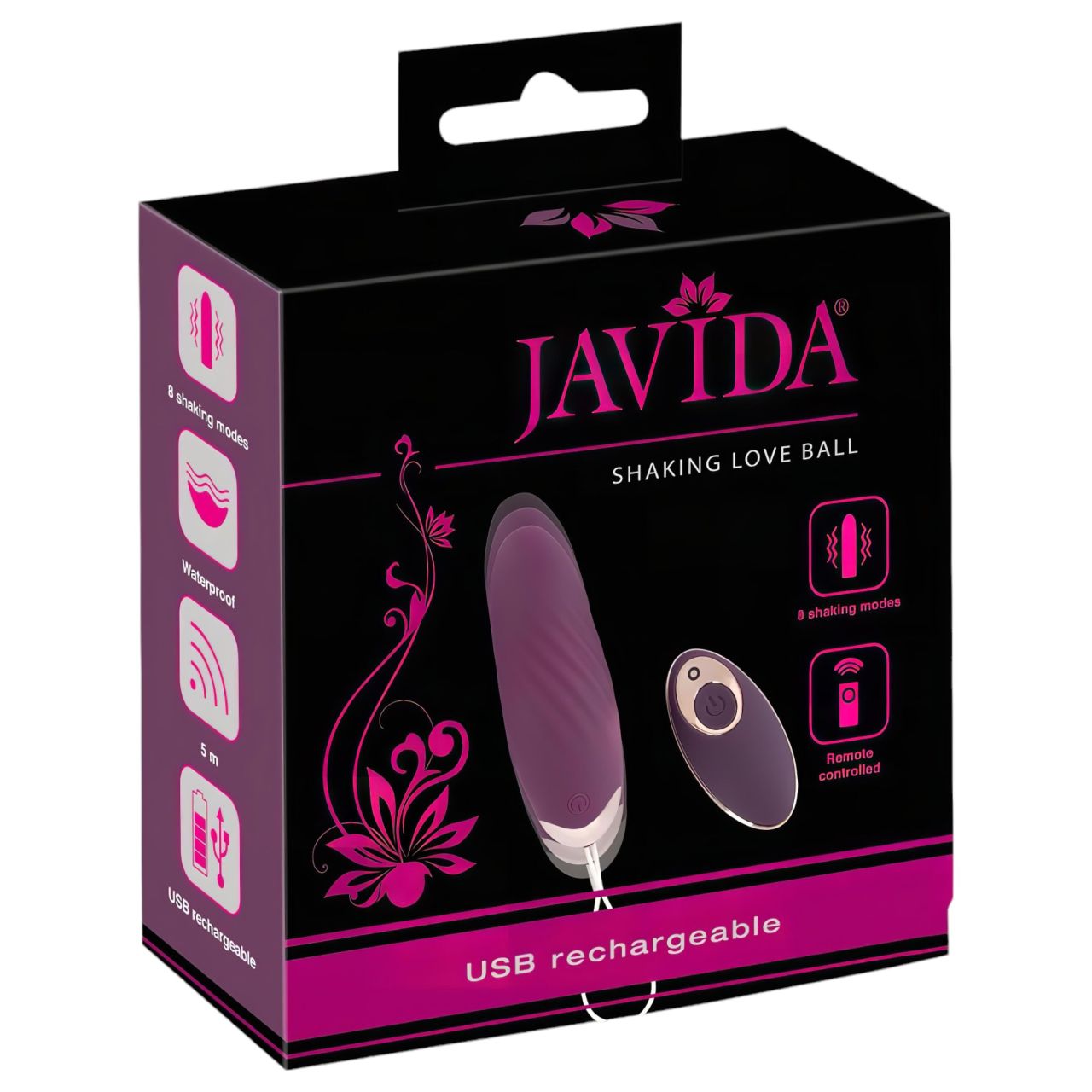 Javida Shaking Love - rádiós, lökő vibrációs tojás (lila) Javida Shaking Love - rádiós, lökő vibrációs tojás (lila)