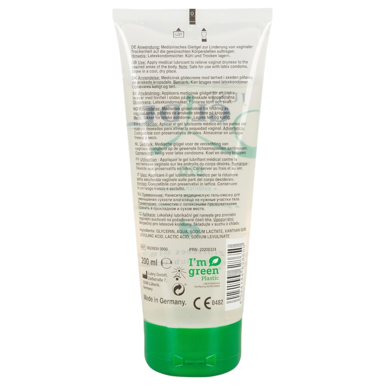Just Glide Bio - vízbázisú vegán síkosító (200ml) Just Glide Bio - vízbázisú vegán síkosító (200ml)