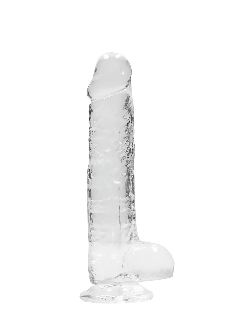REALROCK - átlátszó élethű dildó - átlátszó (19cm)