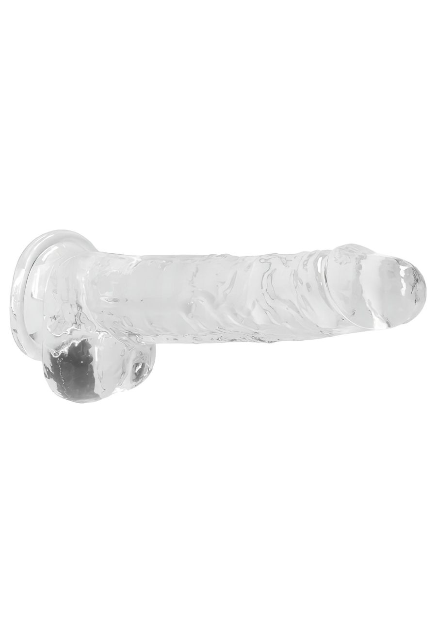 REALROCK - átlátszó élethű dildó - átlátszó (19cm)