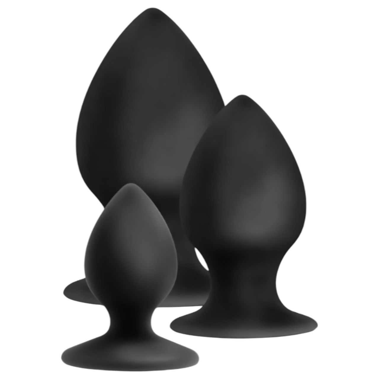 Anal Adventures Platinum Stout - anál plug szett - 3db (fekete) Anal Adventures Platinum Stout - anál plug szett - 3db (fekete)