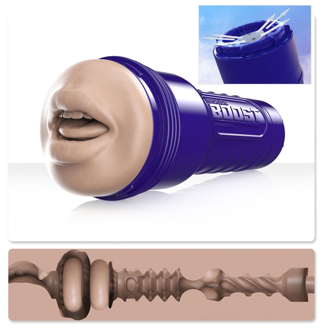 Fleshlight Boost Blow - élethű száj maszturbátor (natúr) Fleshlight Boost Blow - élethű száj maszturbátor (natúr)