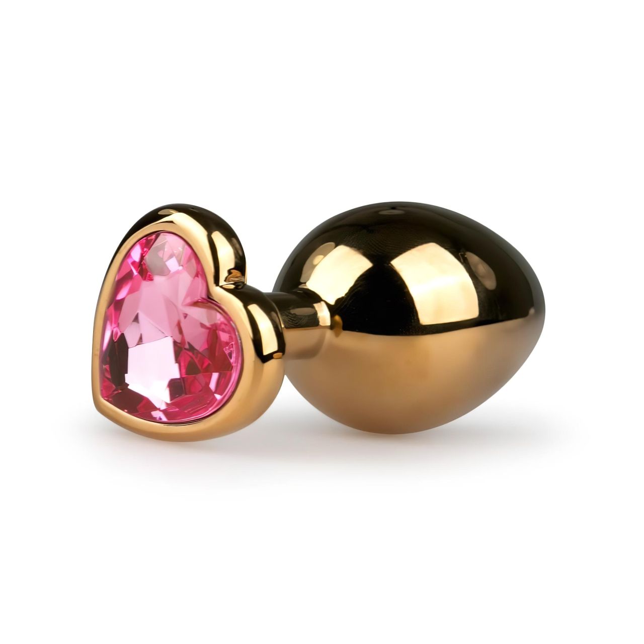 Easytoys Metal No.7 - pink köves, kúp anál plug - arany (3cm) Easytoys Metal No.7 - pink köves, kúp anál plug - arany (3cm)