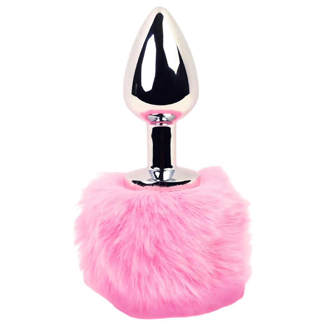/ FEELZTOYS - fém anál plug nyuszifarokkal (ezüst-pink) / FEELZTOYS - fém anál plug nyuszifarokkal (ezüst-pink)