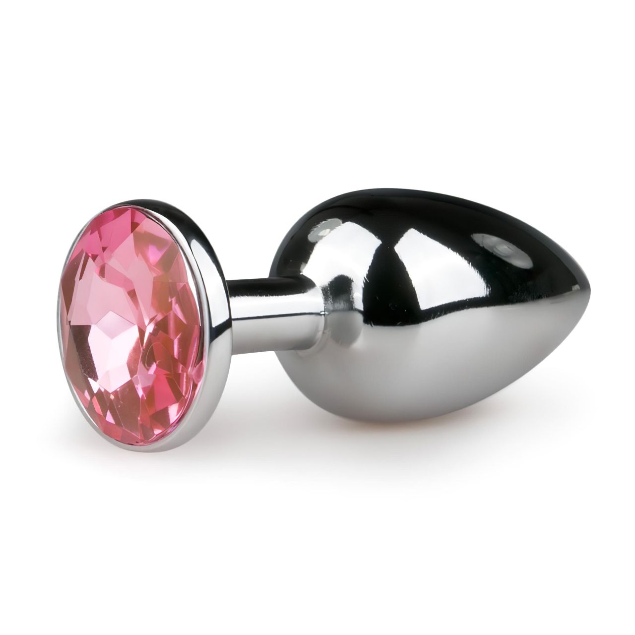 Easytoys Metal No.1 - pink köves kúp anál plug - ezüst (2,7cm) Easytoys Metal No.1 - pink köves kúp anál plug - ezüst (2,7cm)