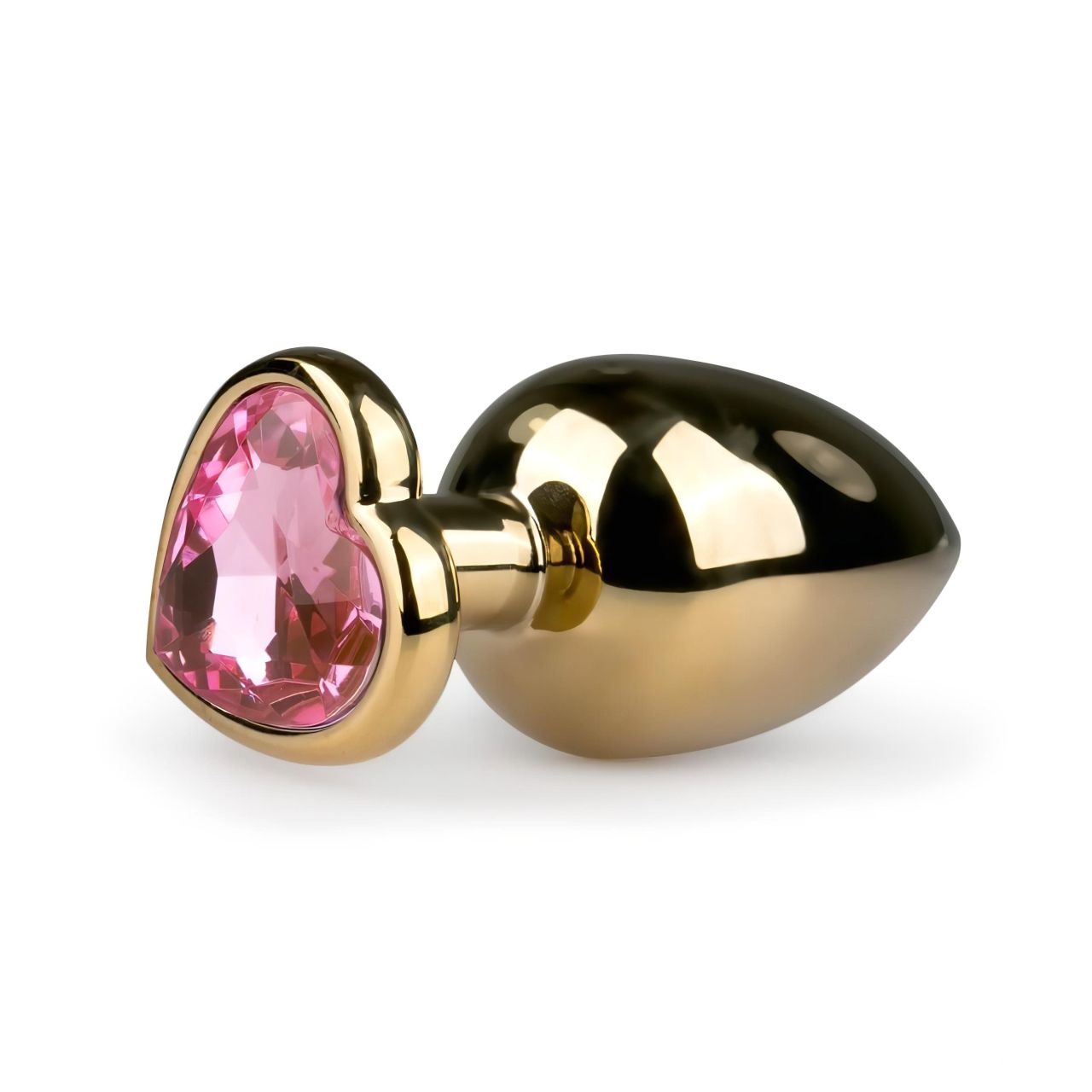 Easytoys Metal No.8 - anál plug szíves talppal - arany-pink (3,5cm) Easytoys Metal No.8 - anál plug szíves talppal - arany-pink (3,5cm)