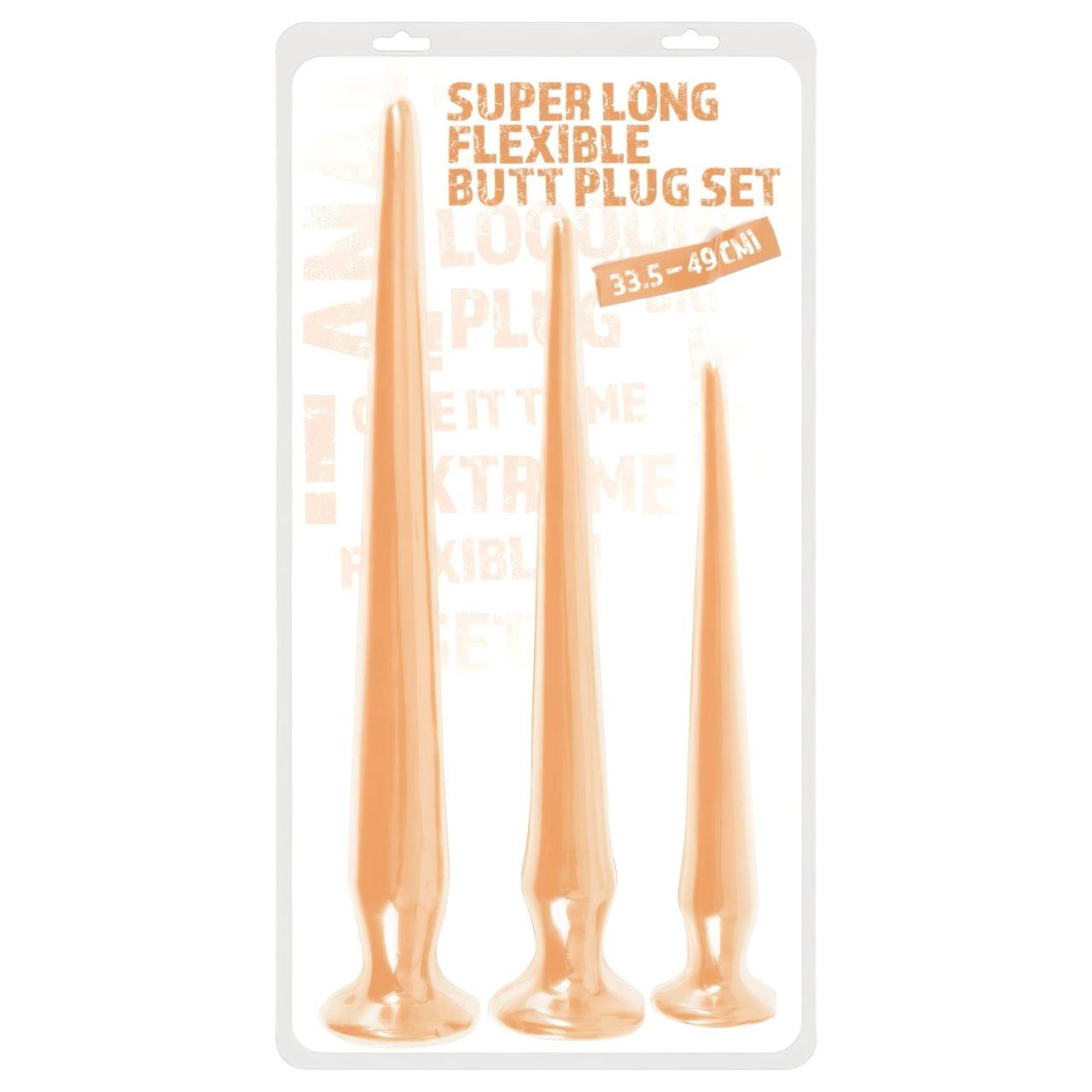You2Toys - extra hosszú plug dildó szett (3 részes) - natúr You2Toys - extra hosszú plug dildó szett (3 részes) - natúr