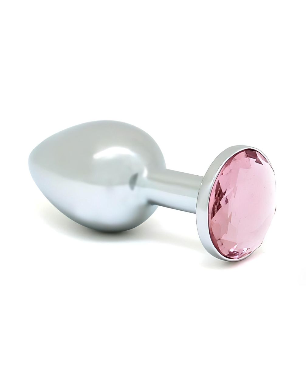 Rimba XS - pink köves, fém anál plug (ezüst) Rimba XS - pink köves, fém anál plug (ezüst)