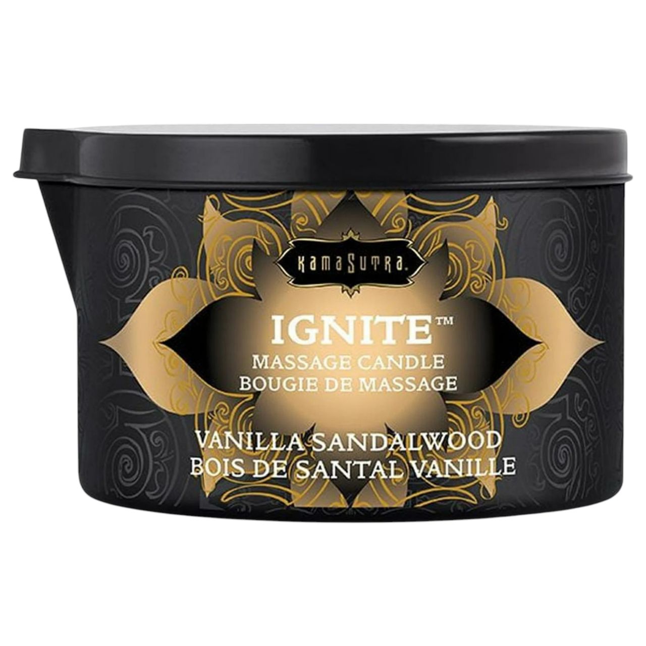 Kama Sutra - vegán masszázsgyertya - vanília-szantálfa (170g) Kama Sutra - vegán masszázsgyertya - vanília-szantálfa (170g)