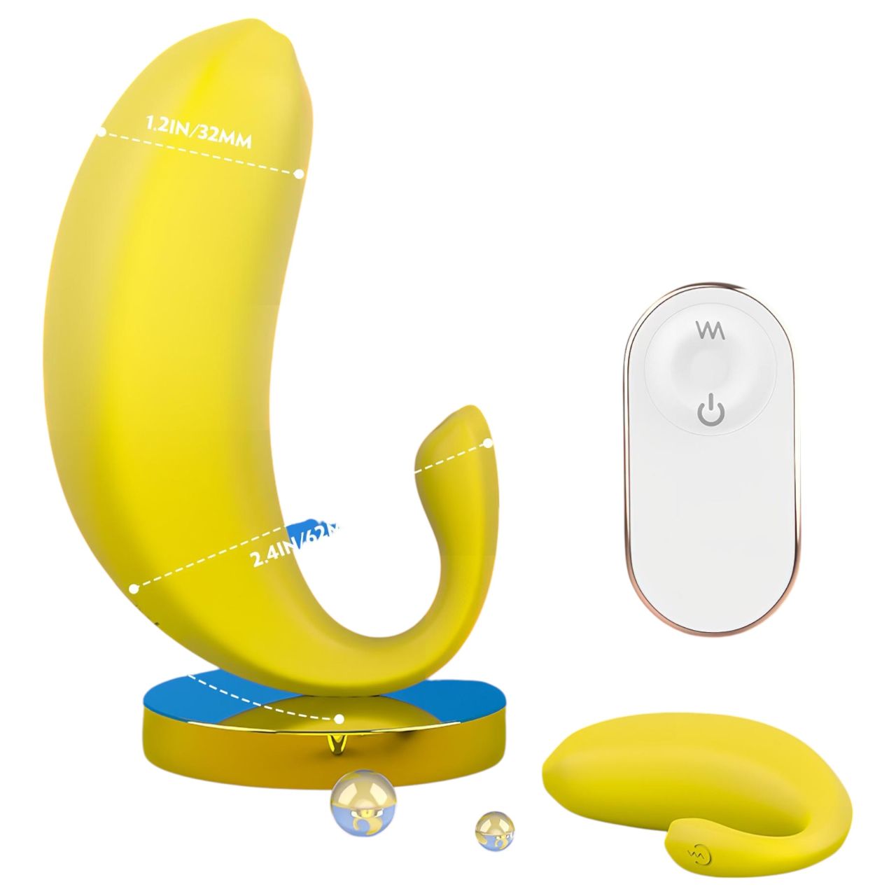 Sex HD - okos, banán formájú vibrációs tojás (sárga) Sex HD - okos, banán formájú vibrációs tojás (sárga)