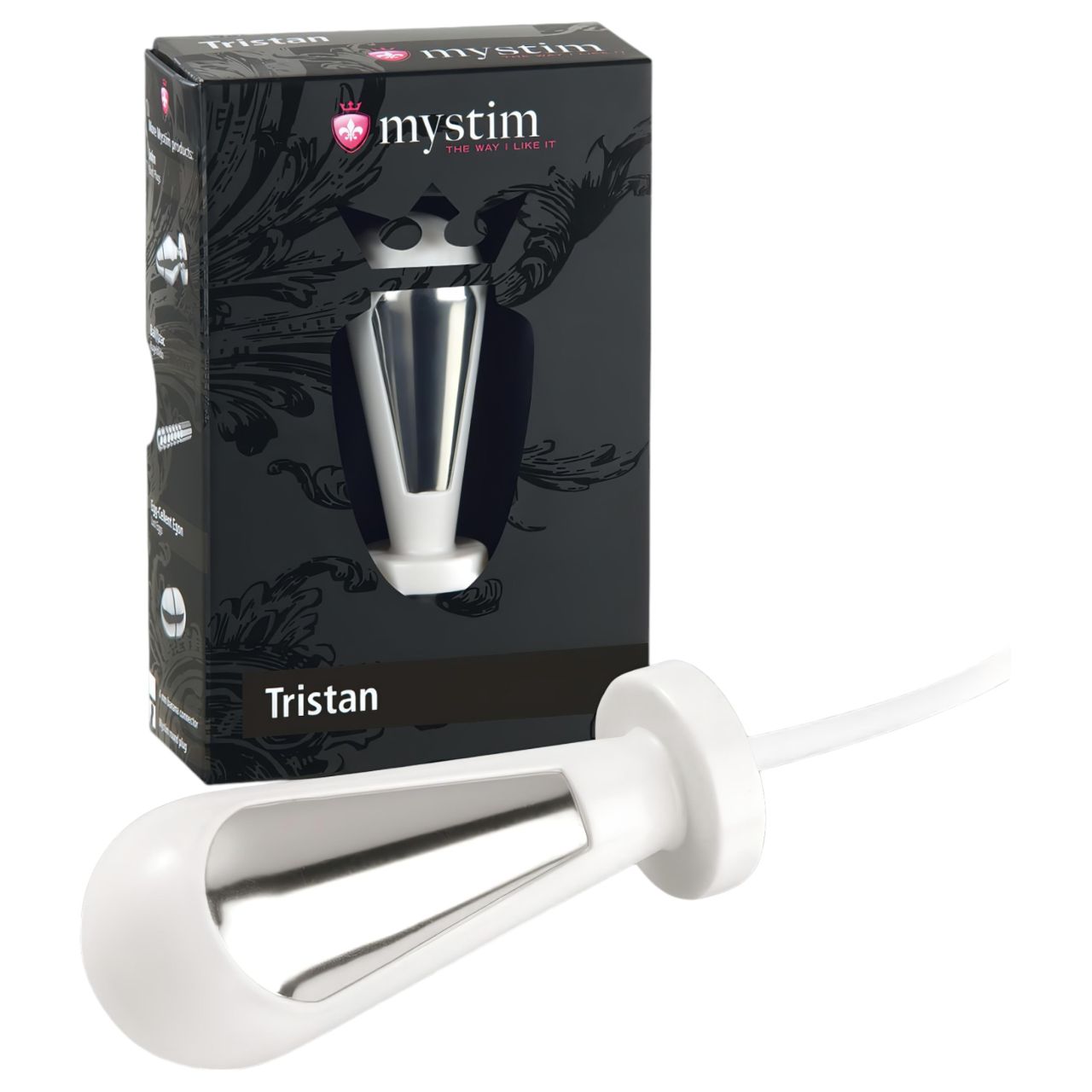 mystim Tristan - elektro-kúp dildó (fehér) mystim Tristan - elektro-kúp dildó (fehér)