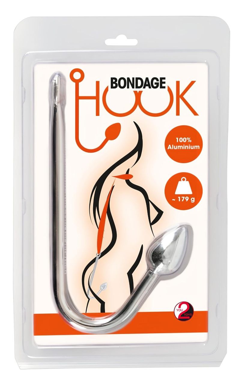 You2Toys - alumínium anál horog (179g) - ezüst You2Toys - alumínium anál horog (179g) - ezüst