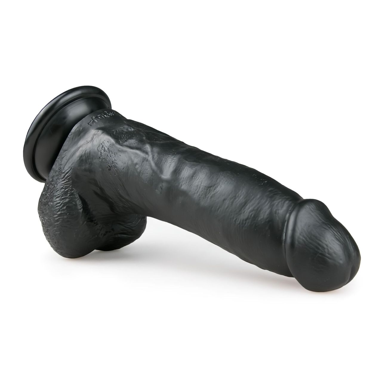 Easytoys - tapadókorongos, herés dildó (20cm) - fekete Easytoys - tapadókorongos, herés dildó (20cm) - fekete
