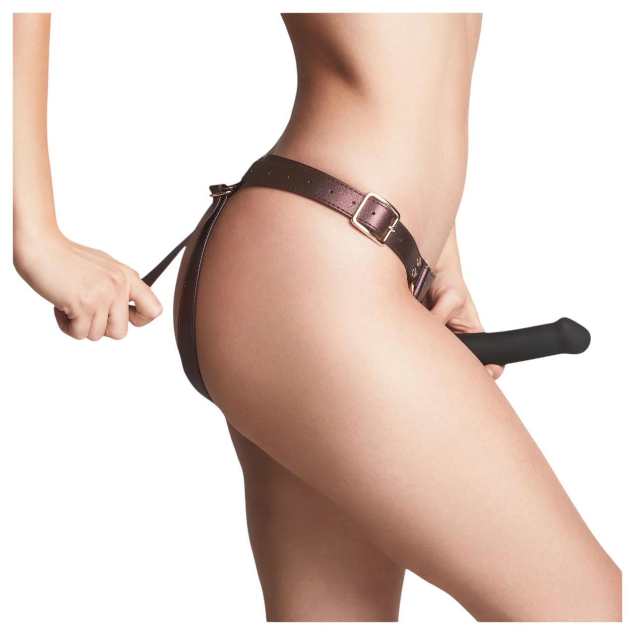 Strap-on-me - alsó felcsatolható dildóhoz - XS-XXL (barna) Strap-on-me - alsó felcsatolható dildóhoz - XS-XXL (barna)