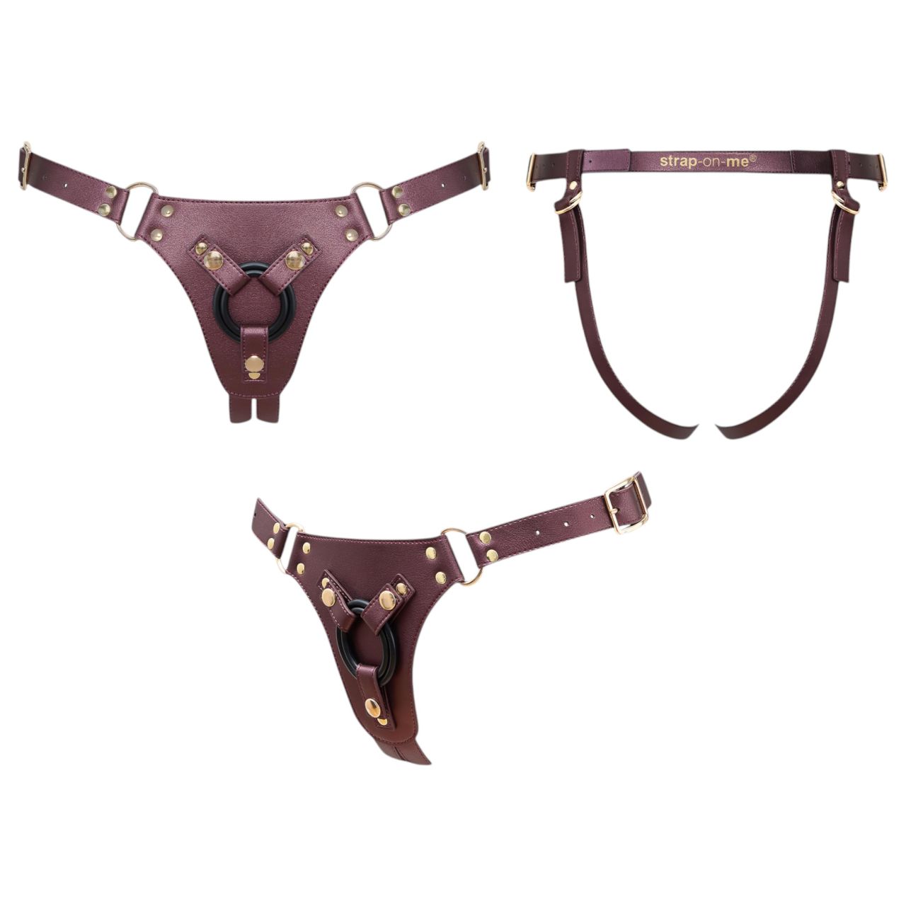 Strap-on-me - alsó felcsatolható dildóhoz - XS-XXL (barna) Strap-on-me - alsó felcsatolható dildóhoz - XS-XXL (barna)