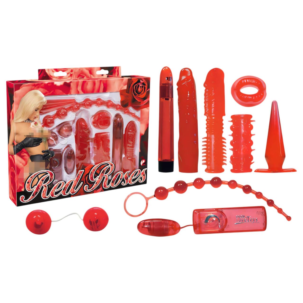 You2Toys - Vörös rózsák - vibrátoros készlet (9 részes) You2Toys - Vörös rózsák - vibrátoros készlet (9 részes)