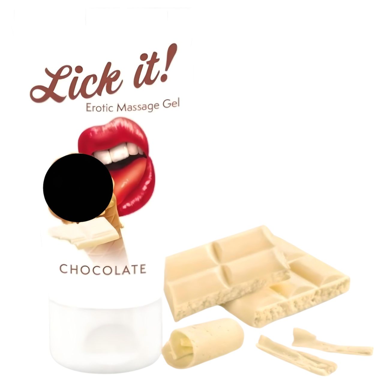 Lick it! - 2in1 ehető síkosító - fehércsoki (50ml) Lick it! - 2in1 ehető síkosító - fehércsoki (50ml)