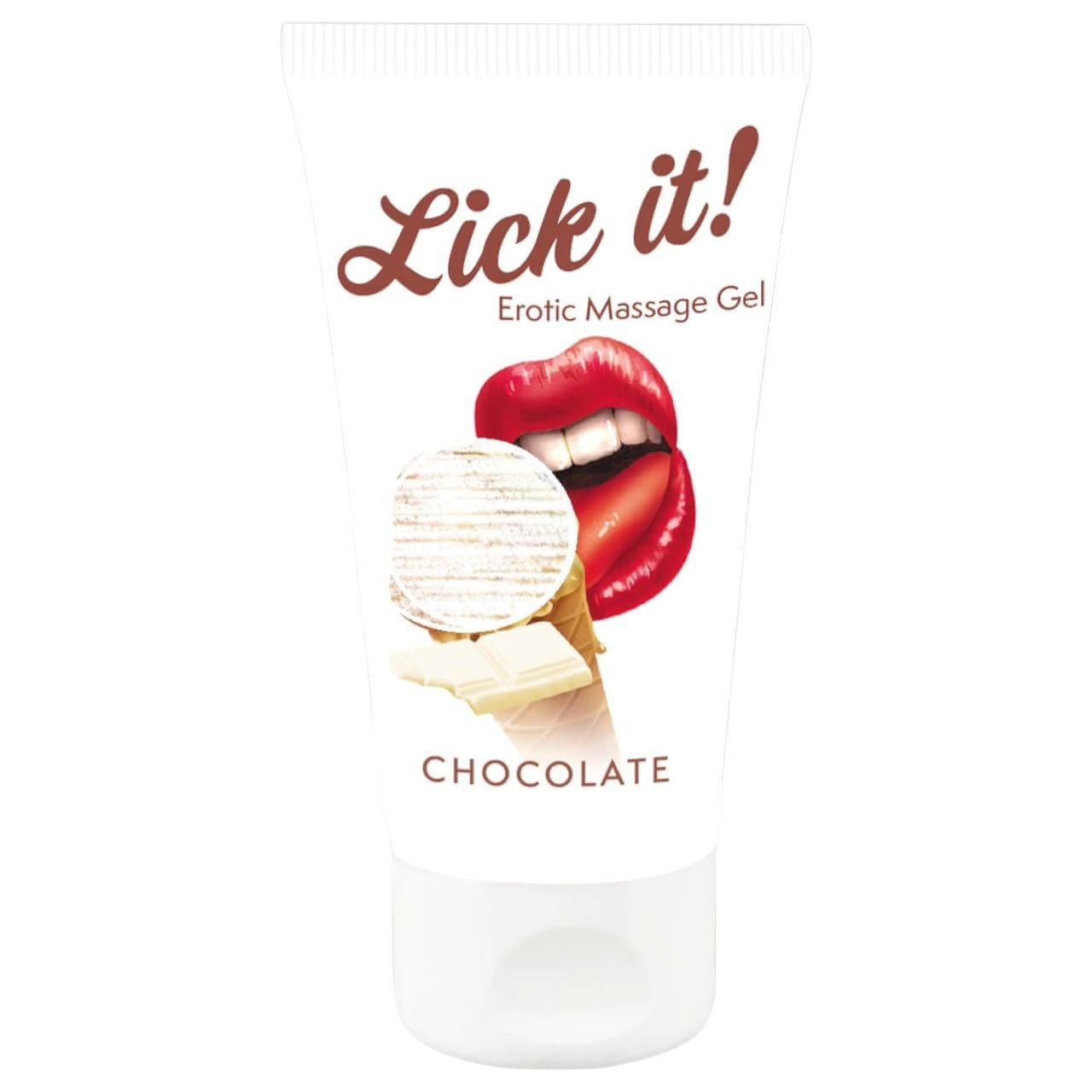 Lick it! - 2in1 ehető síkosító - fehércsoki (50ml) Lick it! - 2in1 ehető síkosító - fehércsoki (50ml)