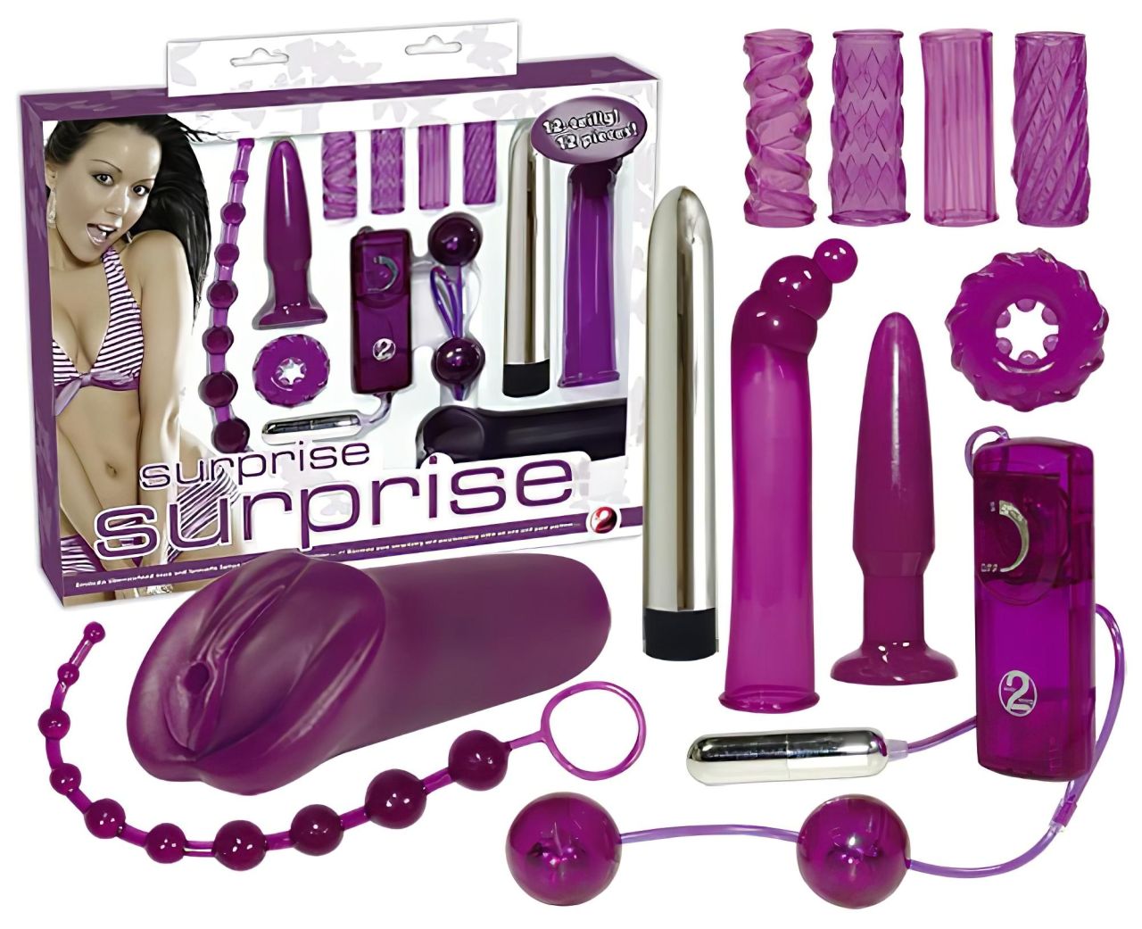 You2Toys - Erotikus meglepetések - vibrátor szett (12 részes) You2Toys - Erotikus meglepetések - vibrátor szett (12 részes)