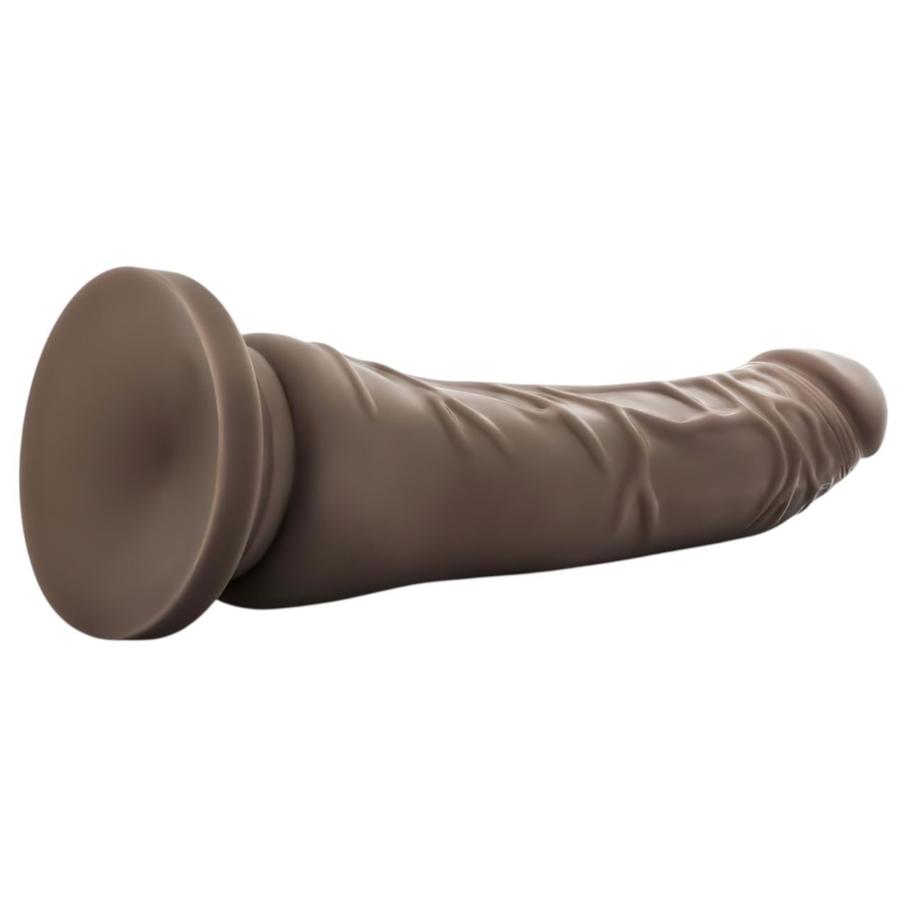 Dr. Skin 8,5 - tapadókorongos élethű dildó - barna (20,5cm)