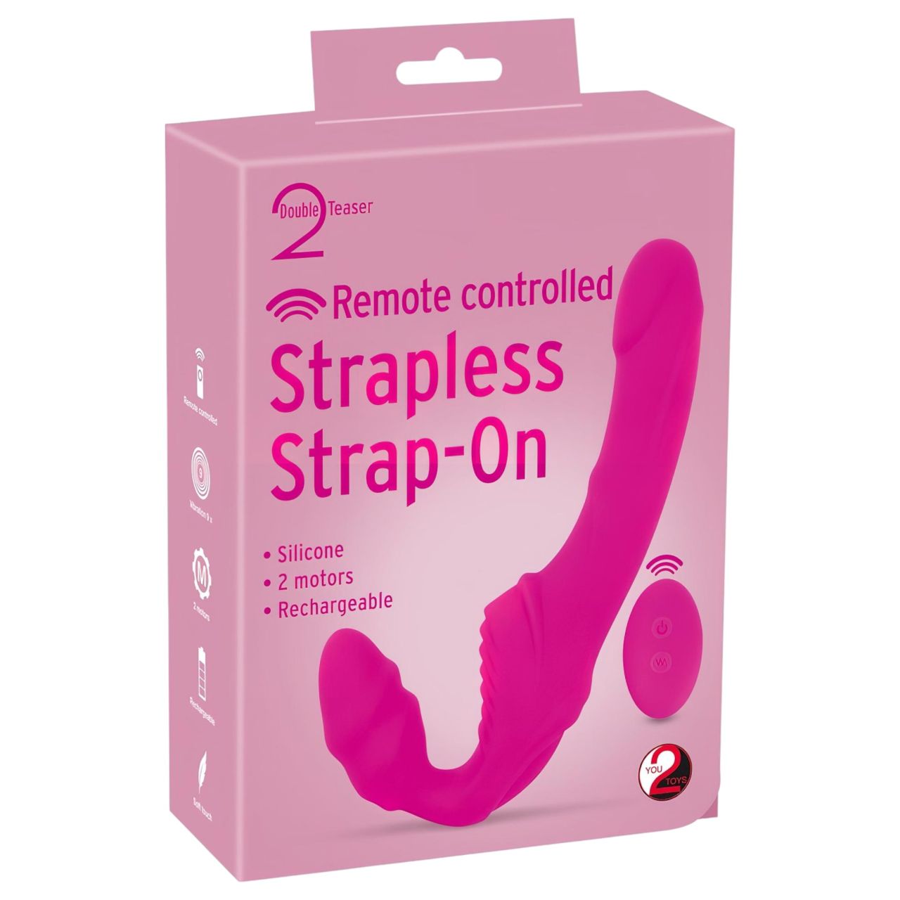Strepless Strap-On - felcsatolható vibrátor (pink) Strepless Strap-On - felcsatolható vibrátor (pink)