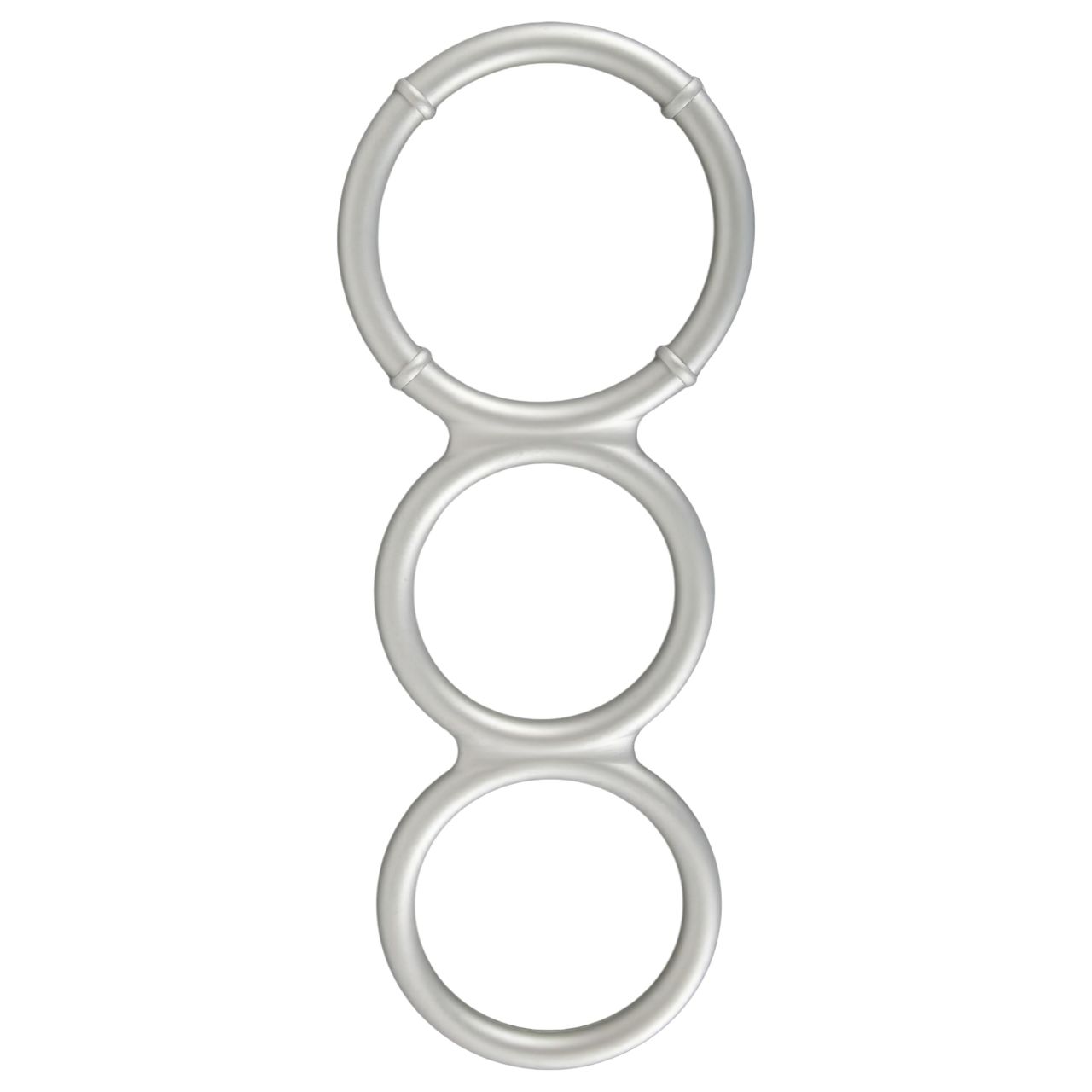 You2Toys - tripla szilikon pénisz- és heregyűrű (ezüst) You2Toys - tripla szilikon pénisz- és heregyűrű (ezüst)