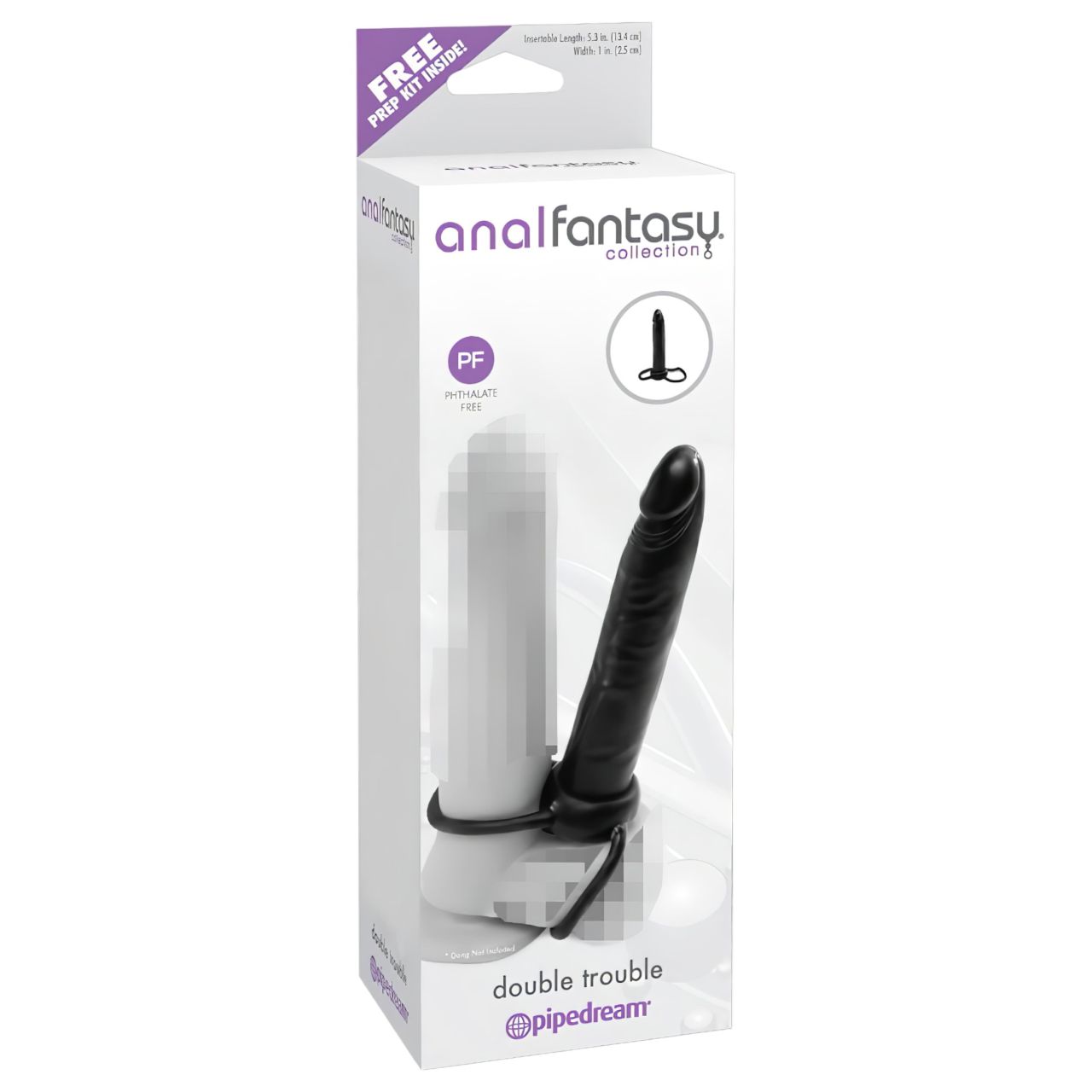 analfantasy Double Trouble - felcsatolható anál dildó (fekete) analfantasy Double Trouble - felcsatolható anál dildó (fekete)