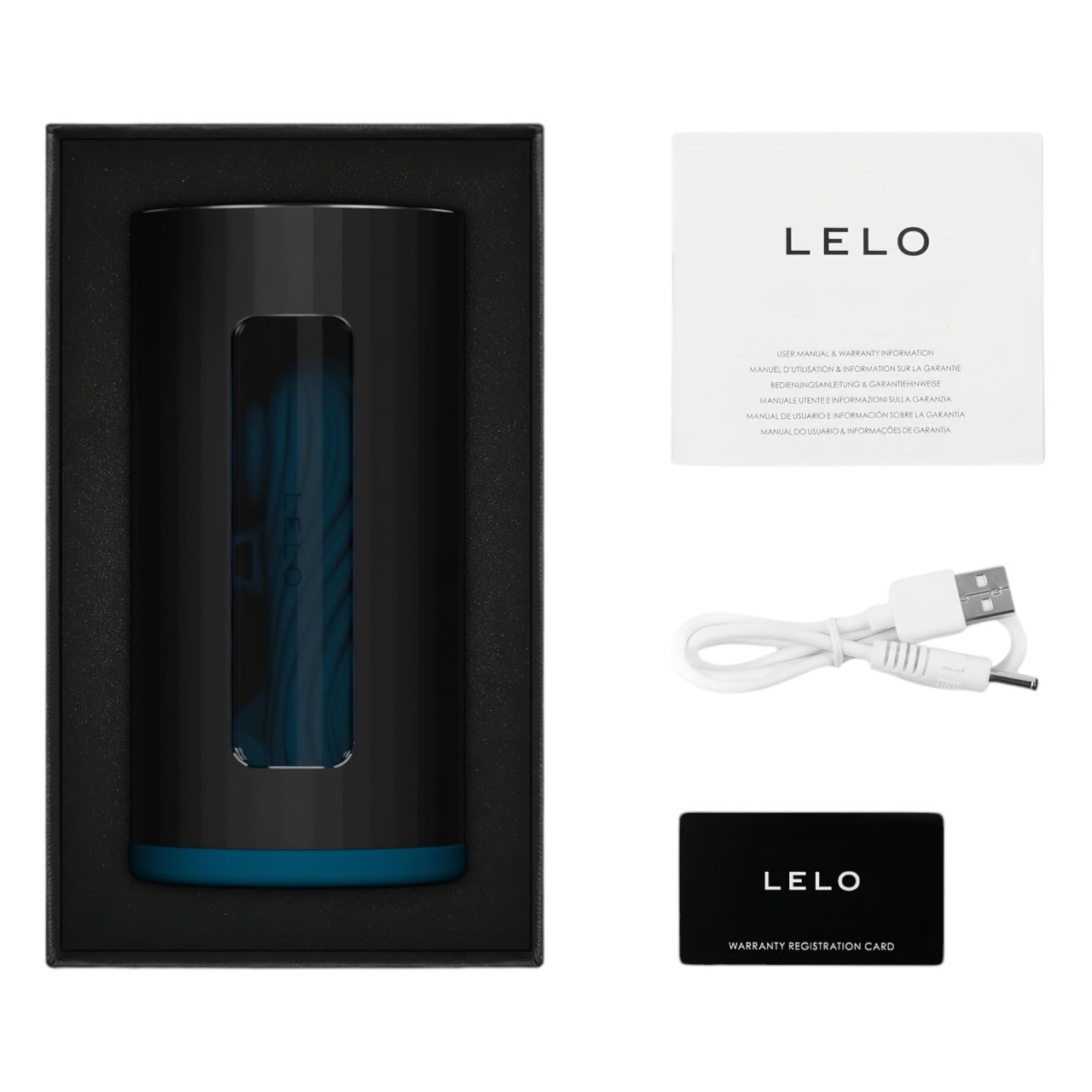 LELO F1s V3 - interaktív maszturbátor (fekete-kék) LELO F1s V3 - interaktív maszturbátor (fekete-kék)