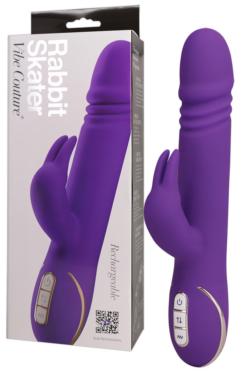 Vibe Couture Rabbit Skater - Nyuszis, lökő vibrátor (lila) Vibe Couture Rabbit Skater - Nyuszis, lökő vibrátor (lila)