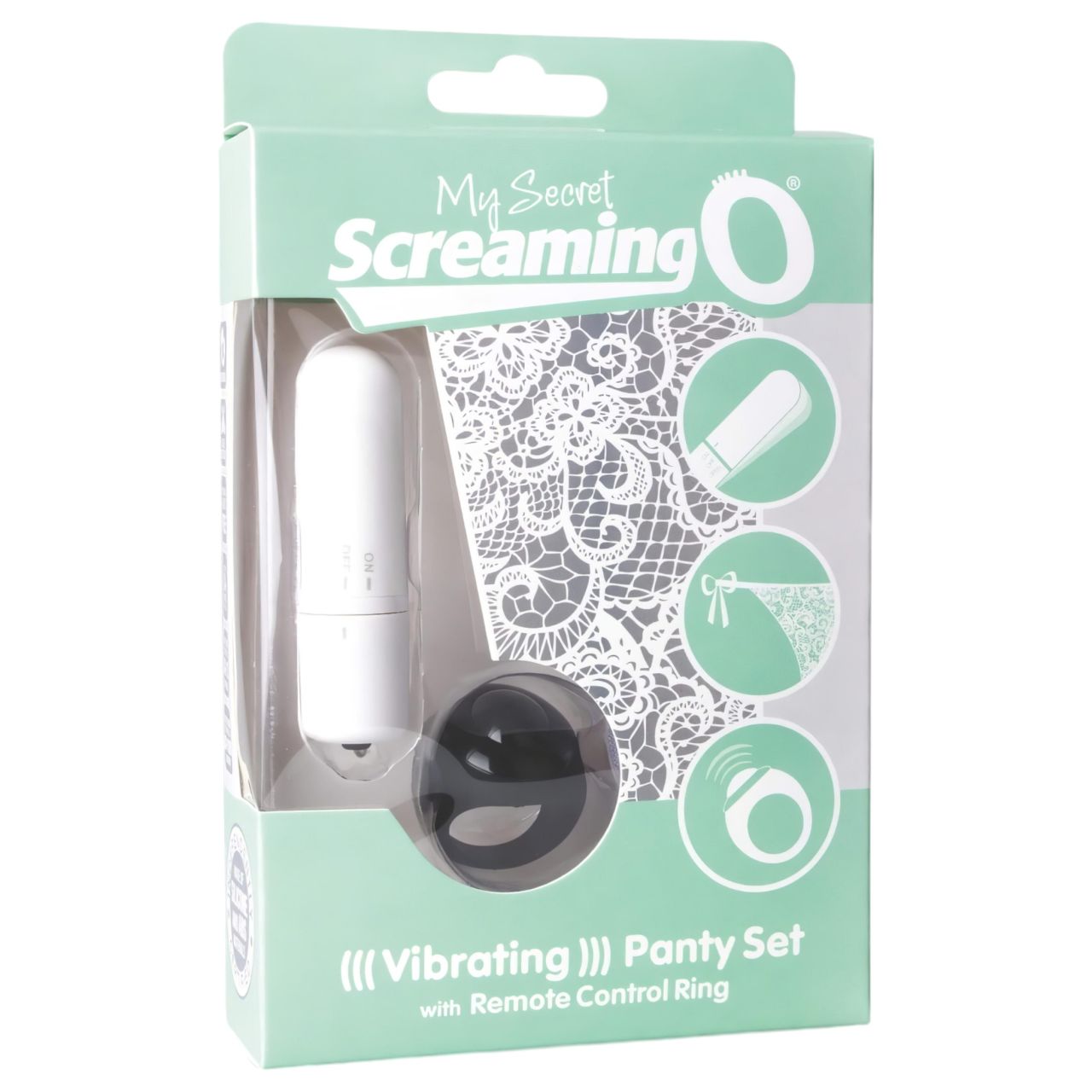 / MySecret Screaming Pant - rádiós vibrációs bugyi - fehér (S-L)
