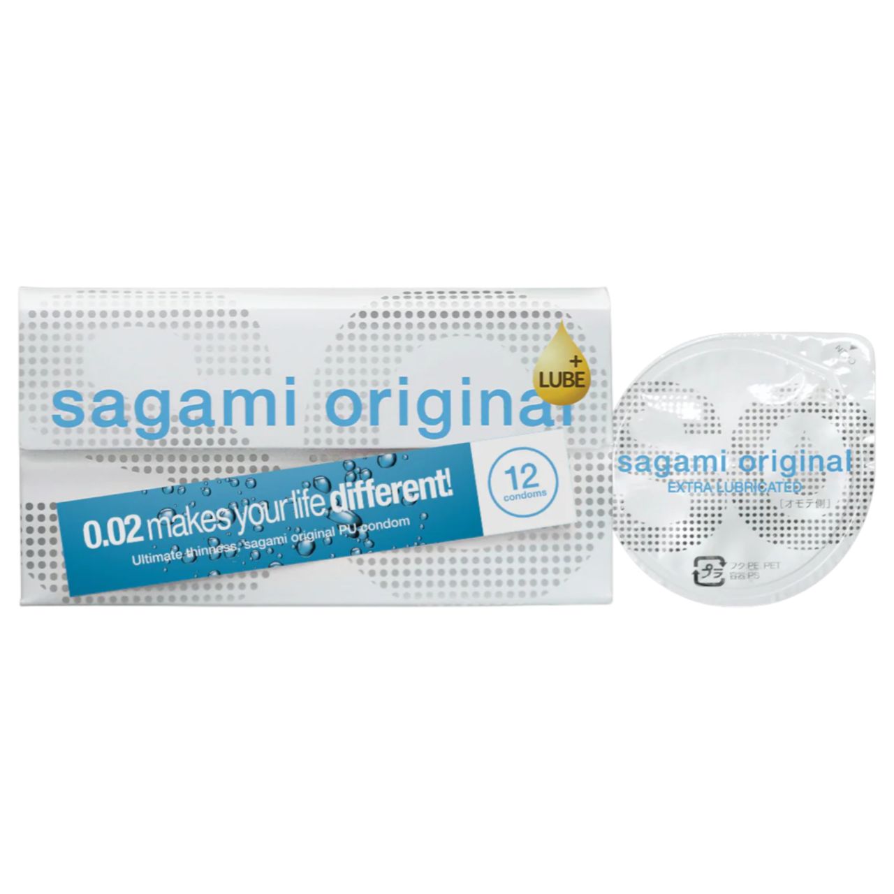 Sagami Original 0.02 - extra síkosított óvszer - 55mm (12db) Sagami Original 0.02 - extra síkosított óvszer - 55mm (12db)
