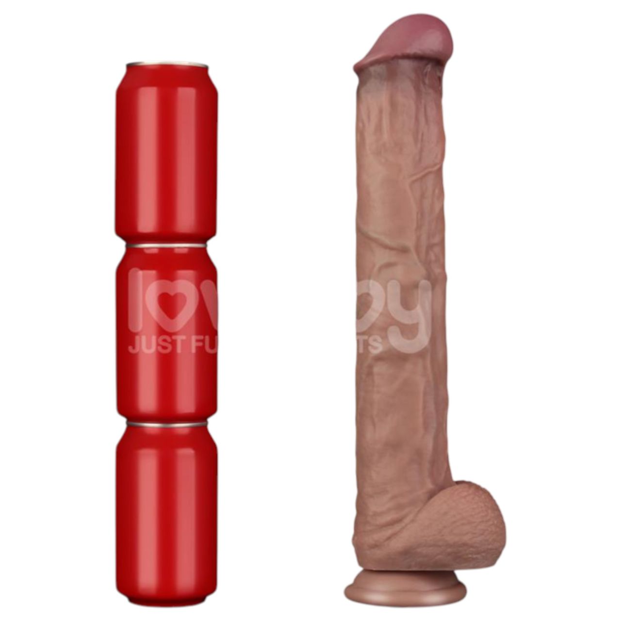 Lovetoy - kétrétegű XXL dildó - 36,5 cm - (natúr) Lovetoy - kétrétegű XXL dildó - 36,5 cm - (natúr)