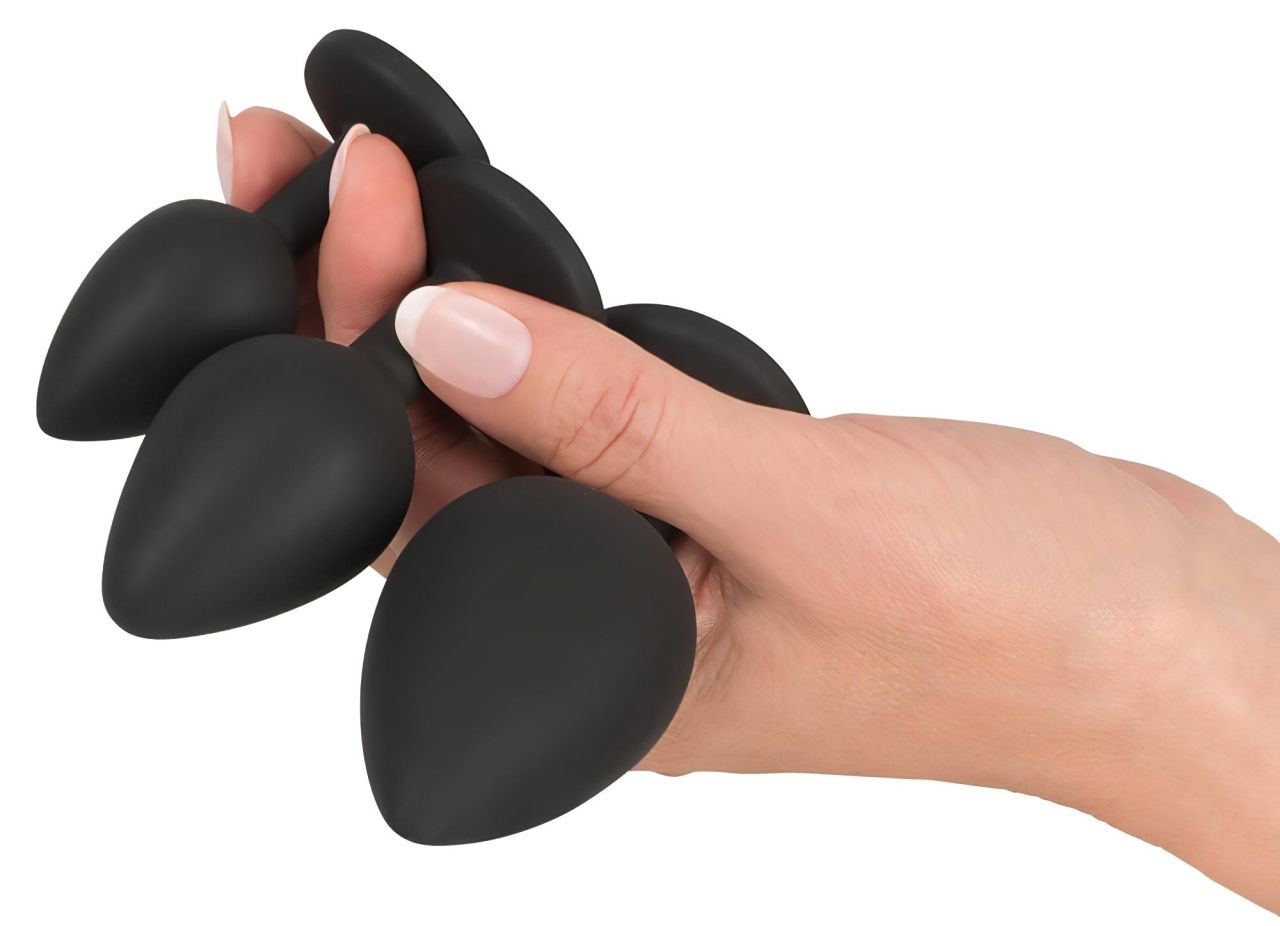 Black Velvets - anál plug szett (4 részes) - fekete Black Velvets - anál plug szett (4 részes) - fekete