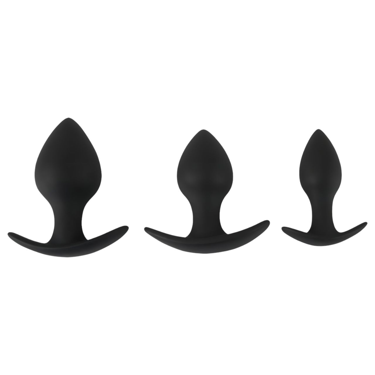 Black Velvets - szilikon anál plug szett (3 részes) - fekete Black Velvets - szilikon anál plug szett (3 részes) - fekete