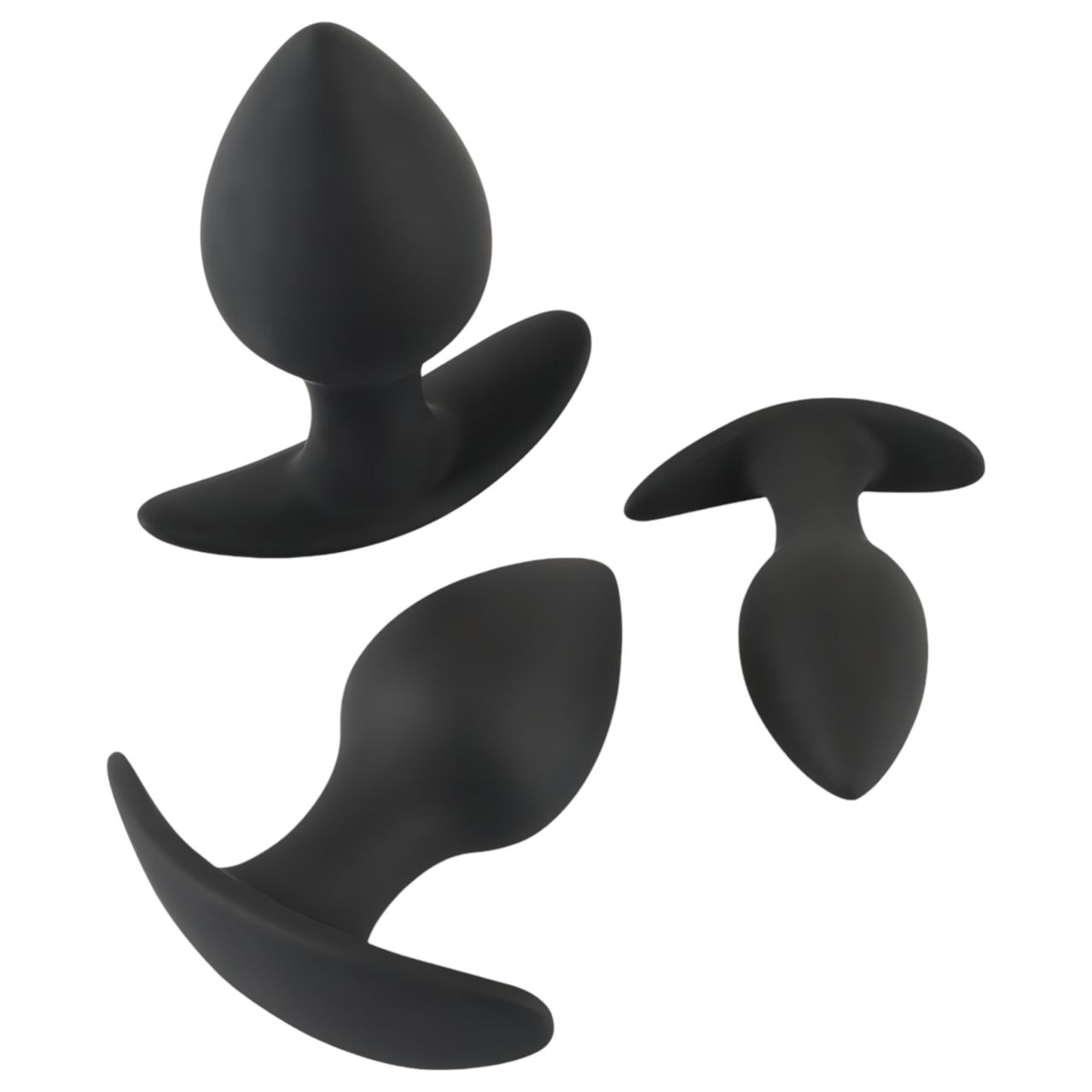 Black Velvets - szilikon anál plug szett (3 részes) - fekete Black Velvets - szilikon anál plug szett (3 részes) - fekete