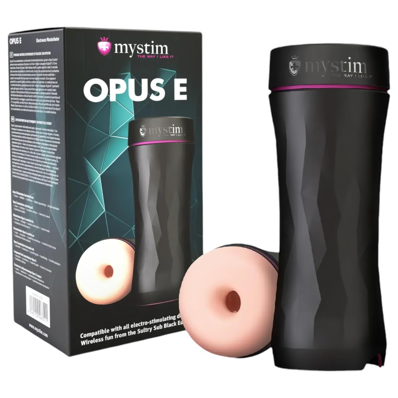 mystim Opus E Donut - elektro maszturbátor (natúr-fekete) mystim Opus E Donut - elektro maszturbátor (natúr-fekete)