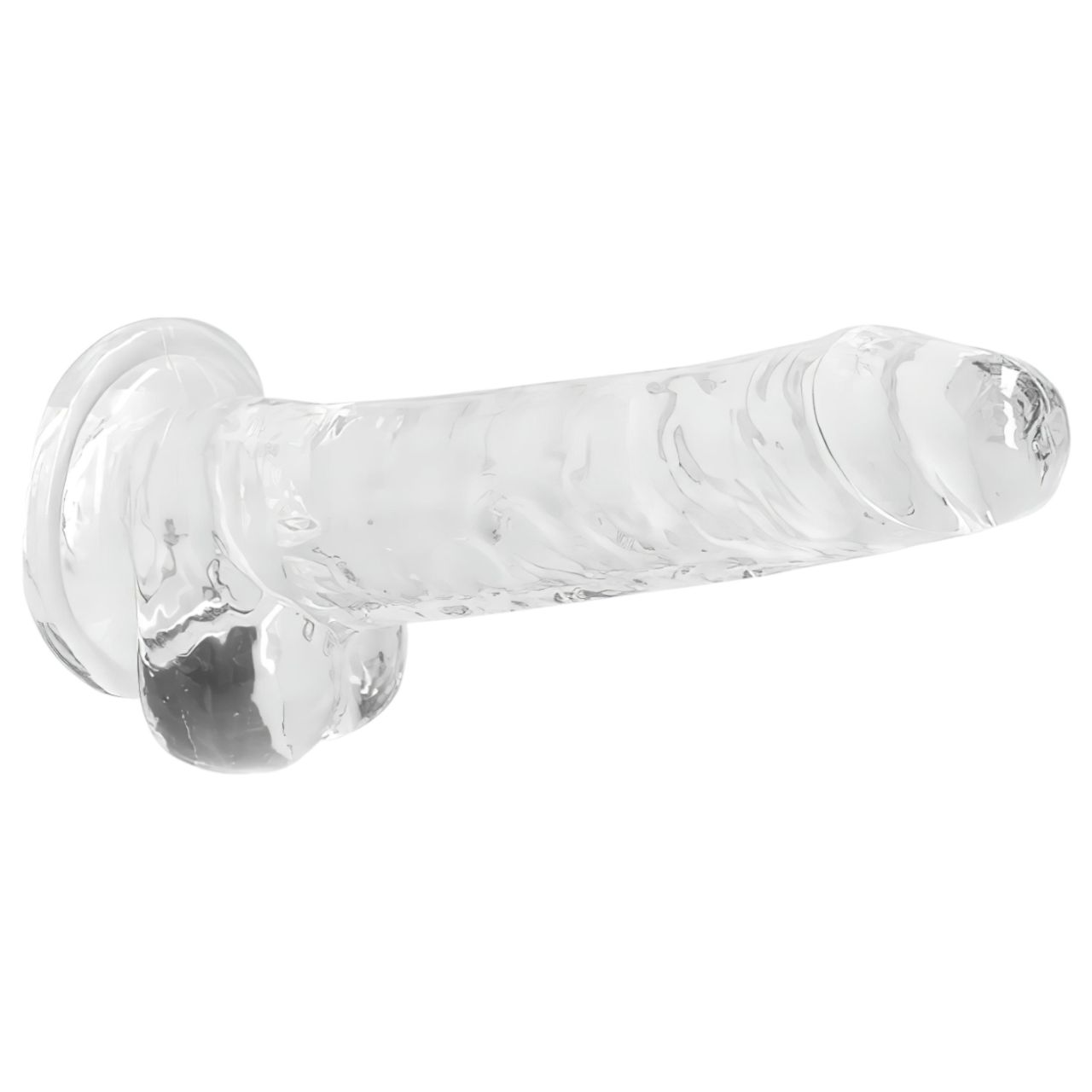 REALROCK - átlátszó élethű dildó - átlátszó (17cm) REALROCK - átlátszó élethű dildó - átlátszó (17cm)