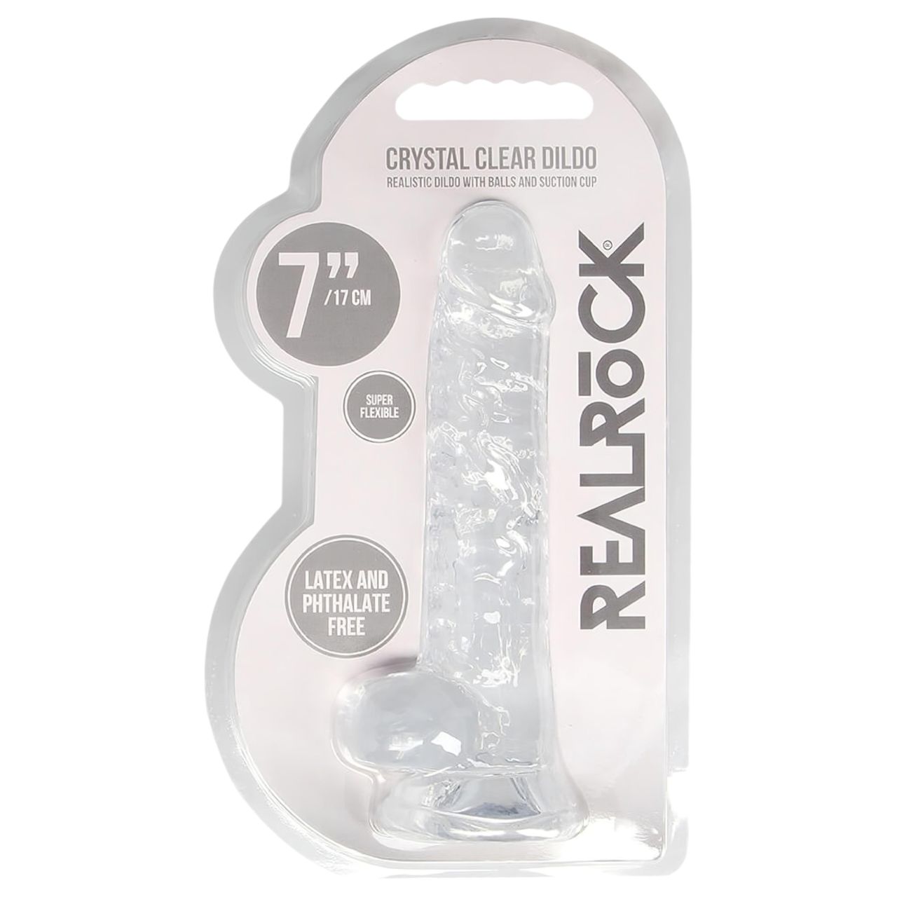 REALROCK - átlátszó élethű dildó - átlátszó (17cm) REALROCK - átlátszó élethű dildó - átlátszó (17cm)