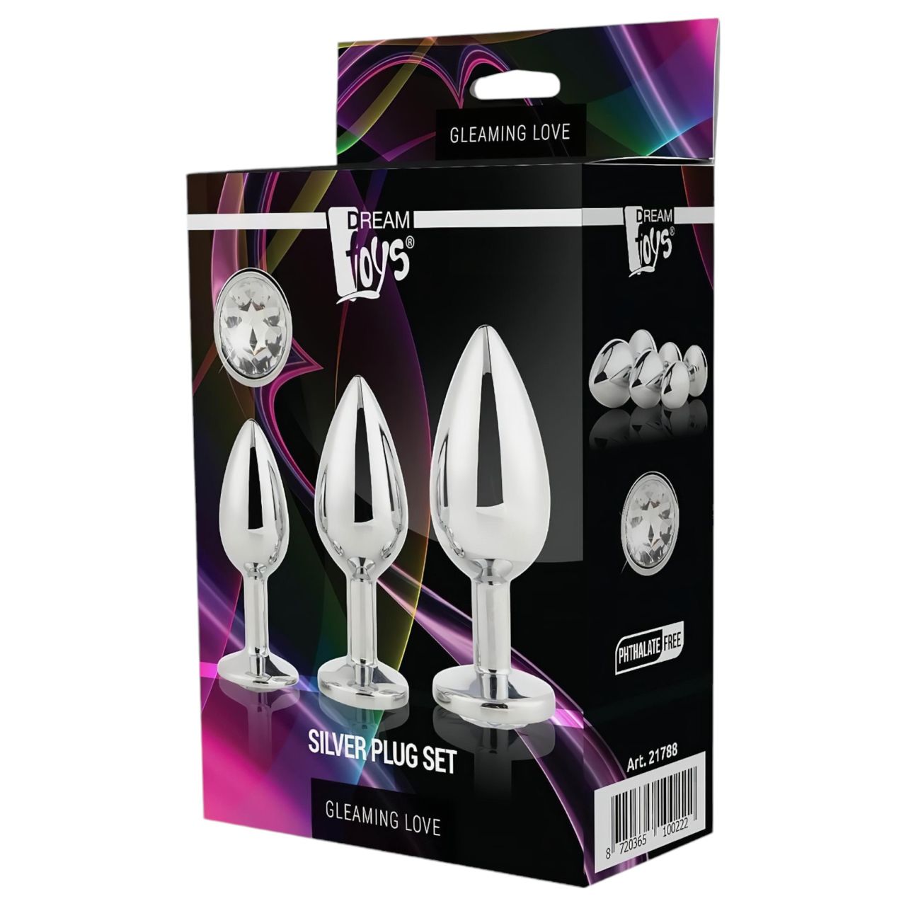 Gleaming Love - anál plug szett - ezüst (3 részes) Gleaming Love - anál plug szett - ezüst (3 részes)