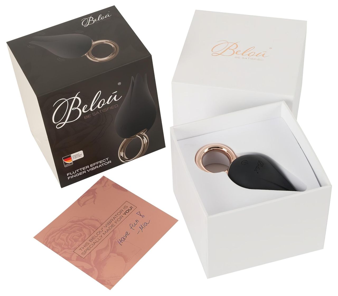 Belou - akkus, vízálló csikló vibrátor ( fekete)
