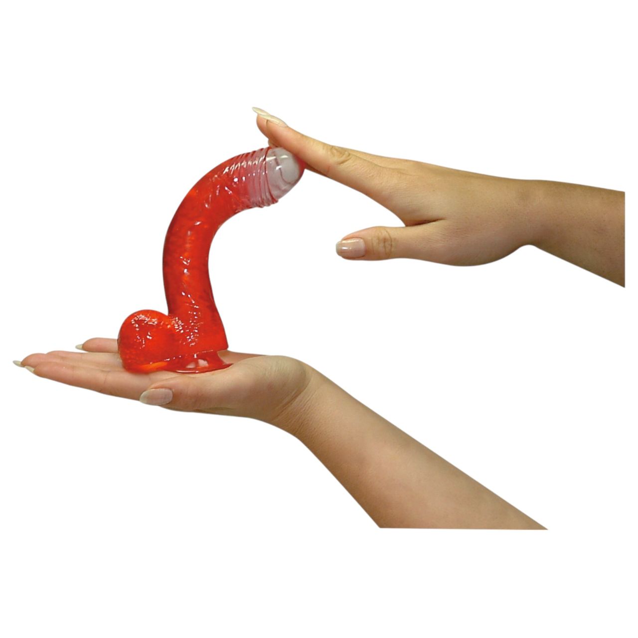 Jolly dildó (17cm) - vörös Jolly dildó (17cm) - vörös