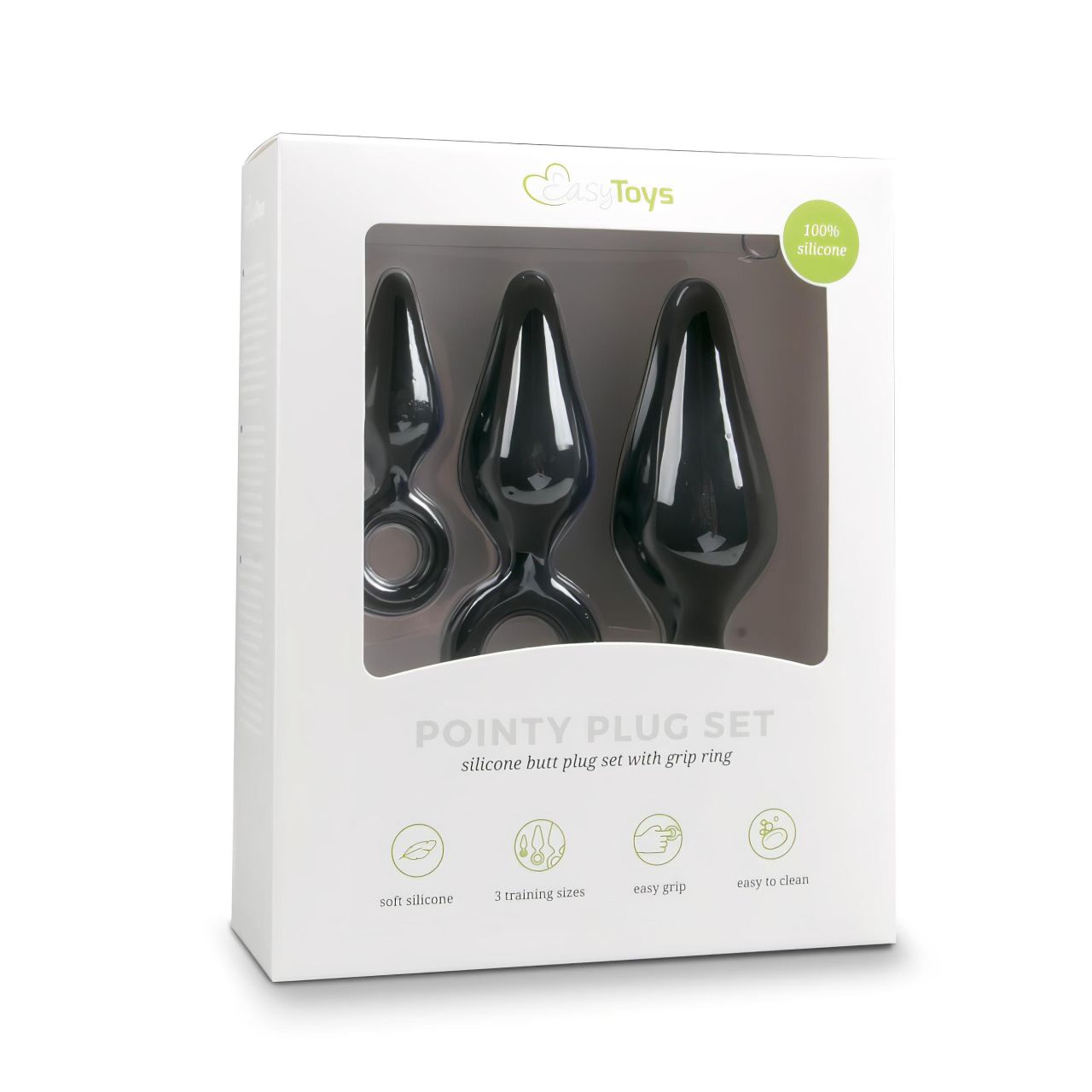 Easytoys - gyűrűs anál plug szett - 3db (fekete) Easytoys - gyűrűs anál plug szett - 3db (fekete)