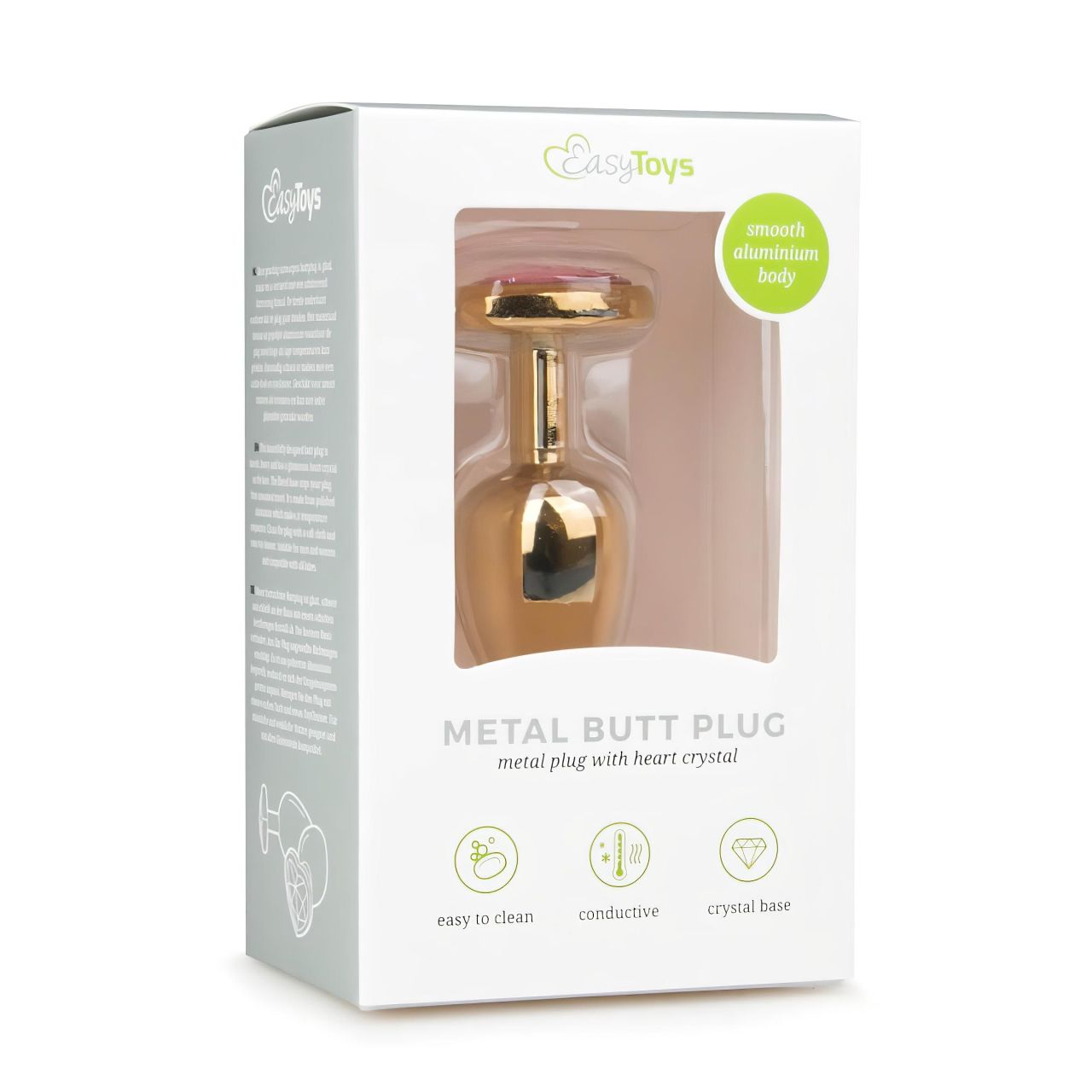 Easytoys Metal No.3 - anál plug - arany-pink (2,5cm) Easytoys Metal No.3 - anál plug - arany-pink (2,5cm)